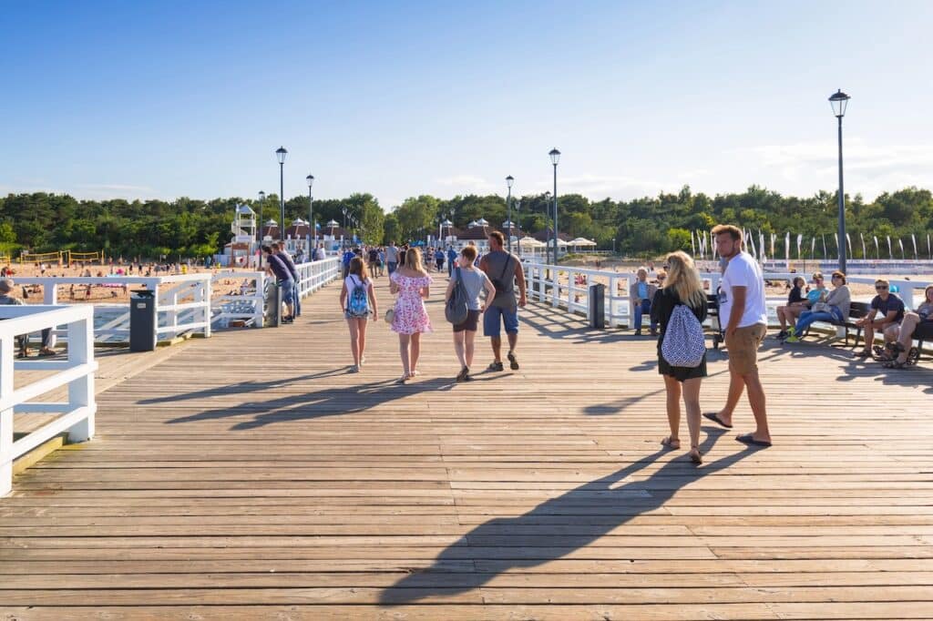 Brzeźno strandpromenade