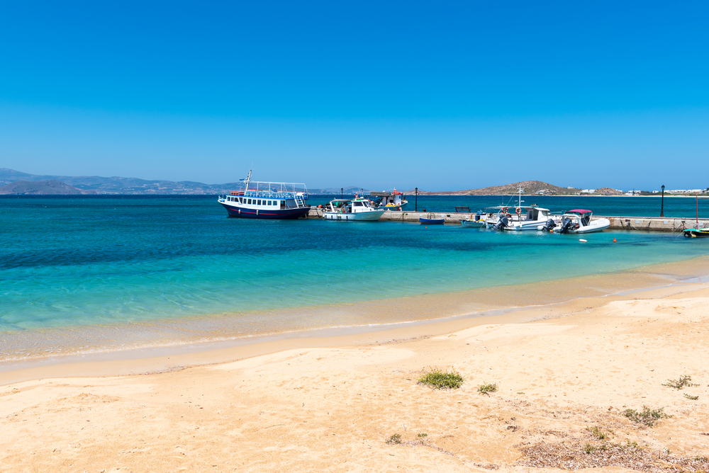 Den lille havn i Agia Anna på Naxos