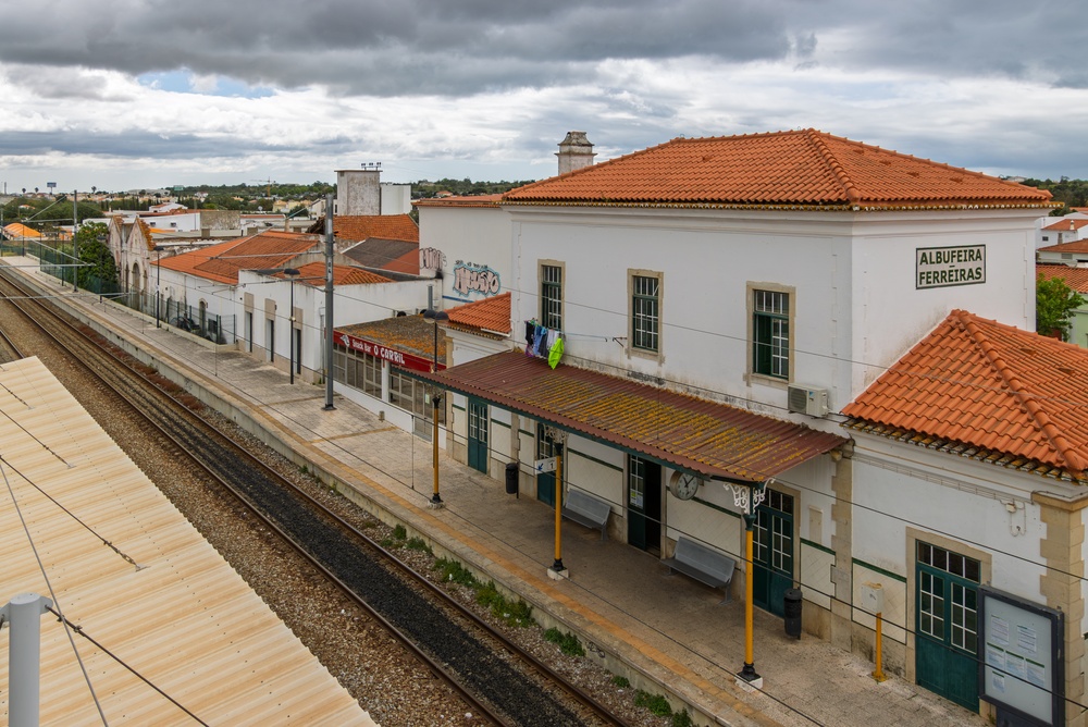 Togstationen Albufeira-Ferreiras i Algarve