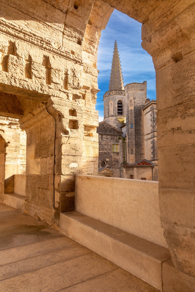 Det romerske amfiteater i Arles i Provence