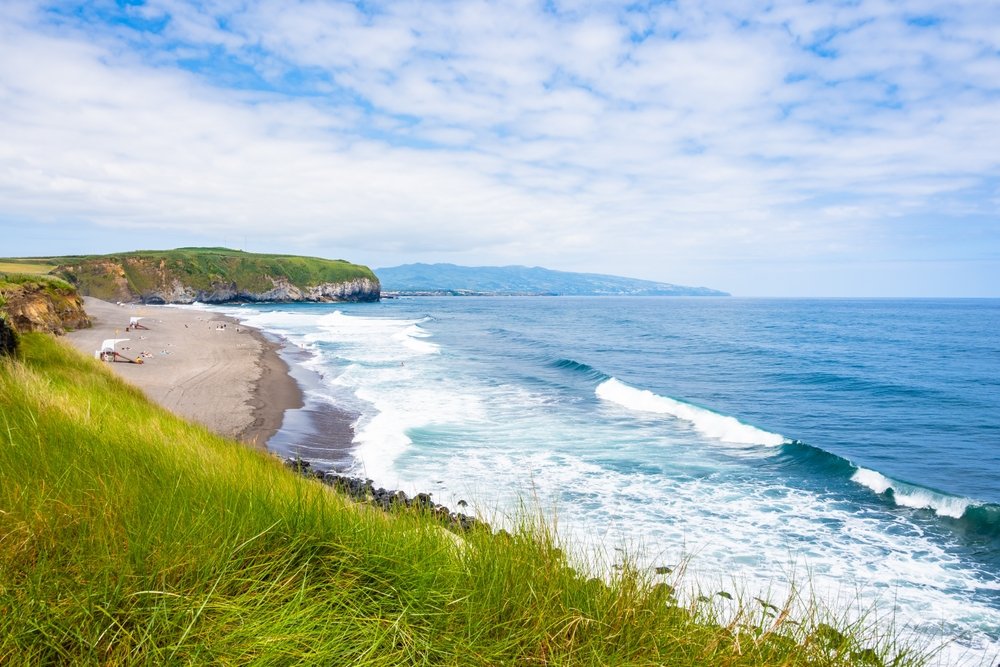 Santa Bárbara-stranden ved Ribeira Grande