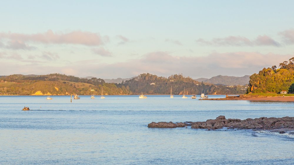 Udsigt over Bay of Islands fra Paihia på New Zealands Nordø