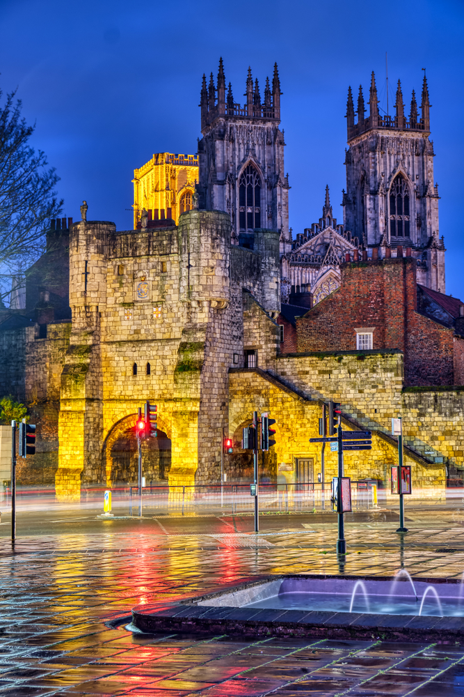 Byporten Bootham Bar med York Minster bagved