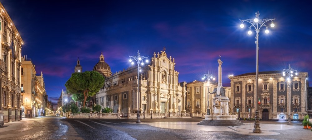 Piazza del Duomo i Catania med Cattedrale di Sant'Agata