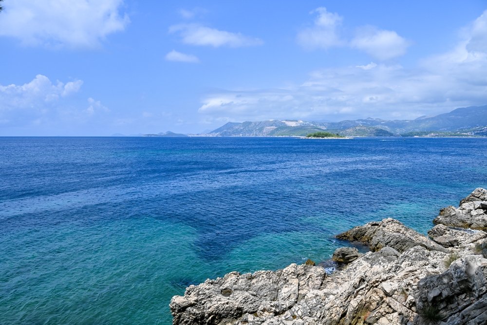Havnen i Cavtat syd for Dubrovnik