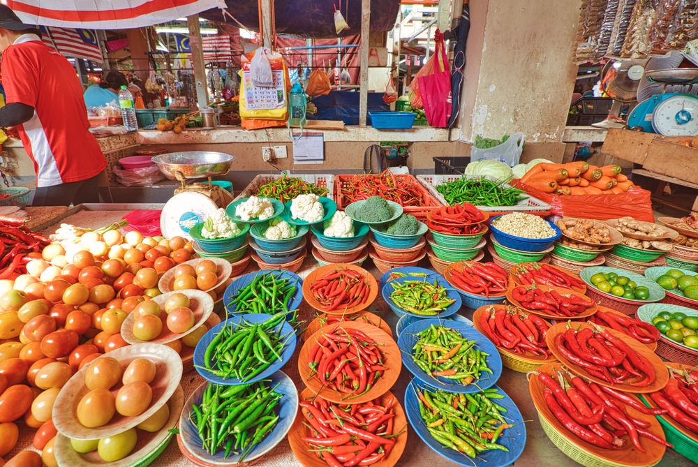 Boder på Chow Kit Market i Kuala Lumpur