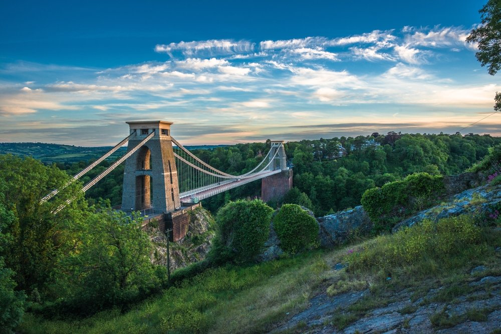 Clifton Suspension Bridge over Avon-kløften ved Clifton Village i Bristol
