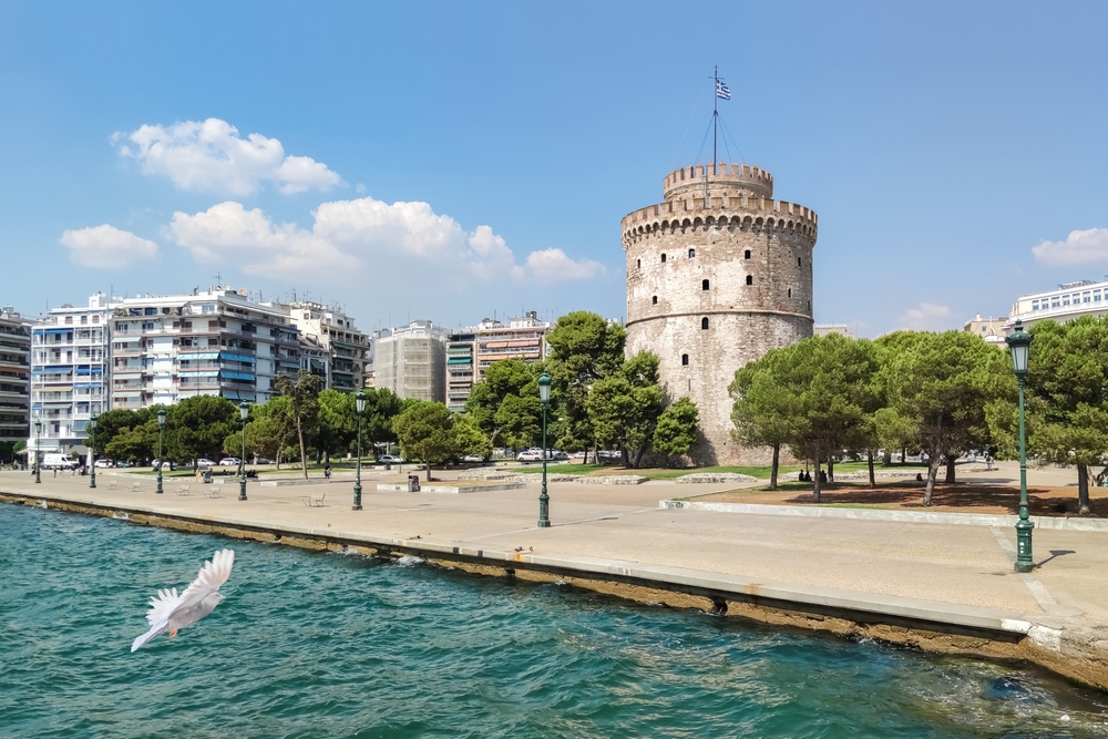 Det Hvide Tårn i Thessaloniki, byens historiske vartegn på strandpromenaden