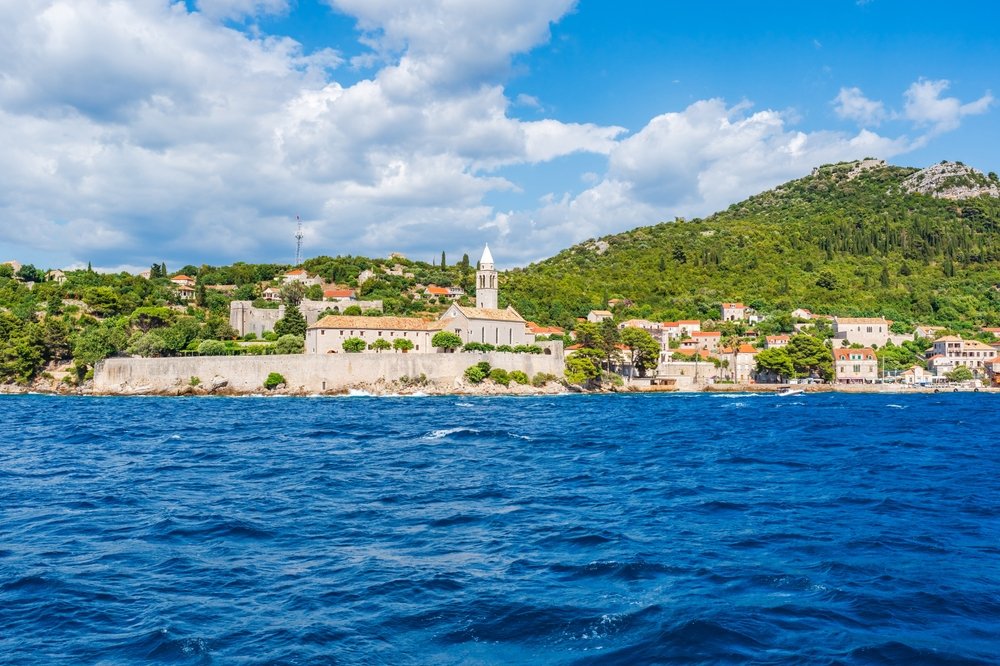Øen Lopud i Elafiti-øerne ud for Dubrovnik
