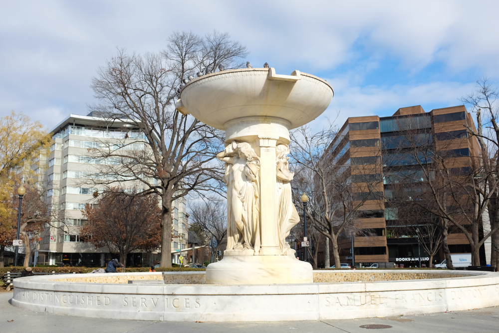 Marmorspringvandet i Dupont Circle i Washington D.C.