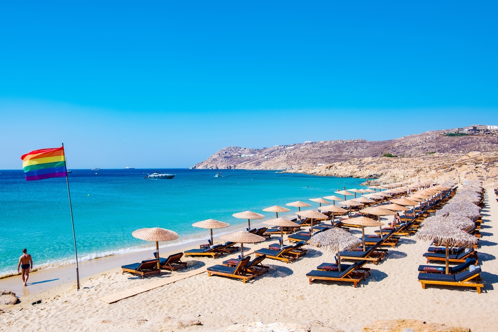 Bugten ved Elia Beach på Mykonos