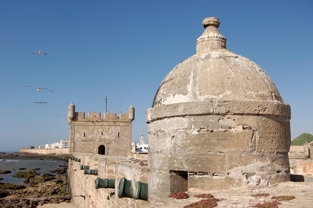Bastionen Skala du Port ved fiskerhavnen i Essaouira