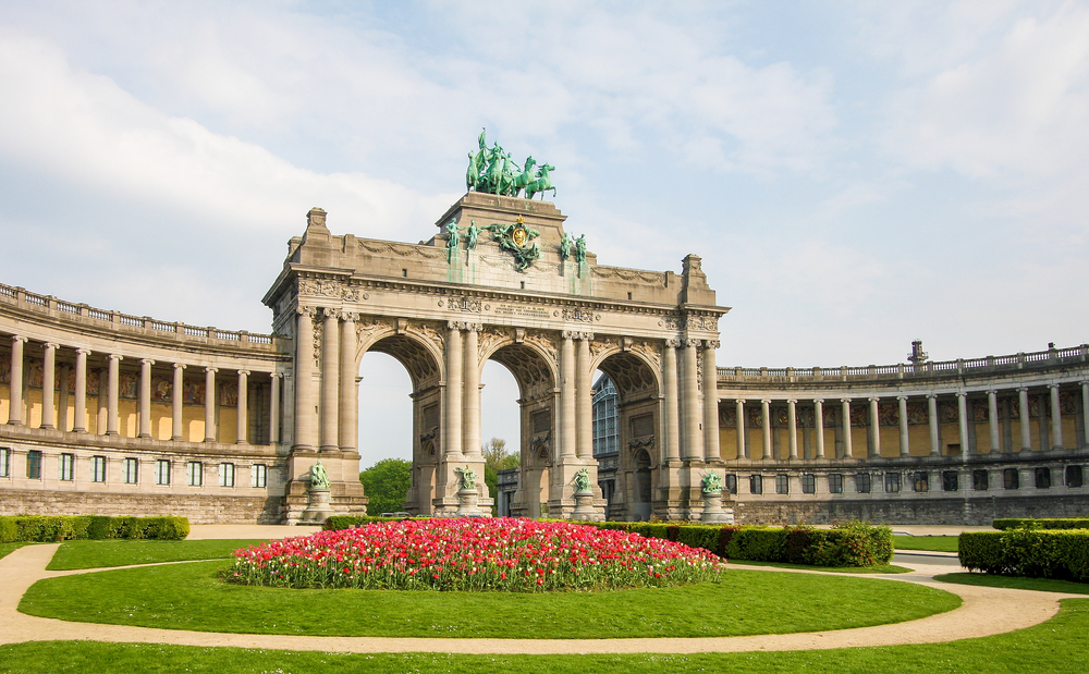Triumfbuen i Parc du Cinquantenaire i EU-kvarteret i Bruxelles