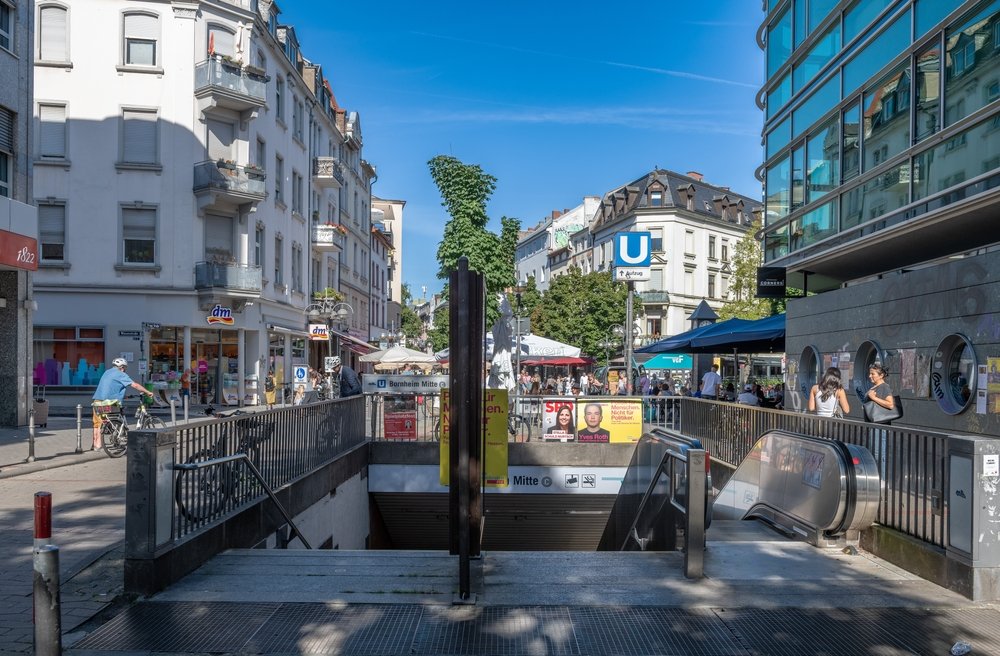 Shoppinggaden Berger Straße i Bornheim i Frankfurt