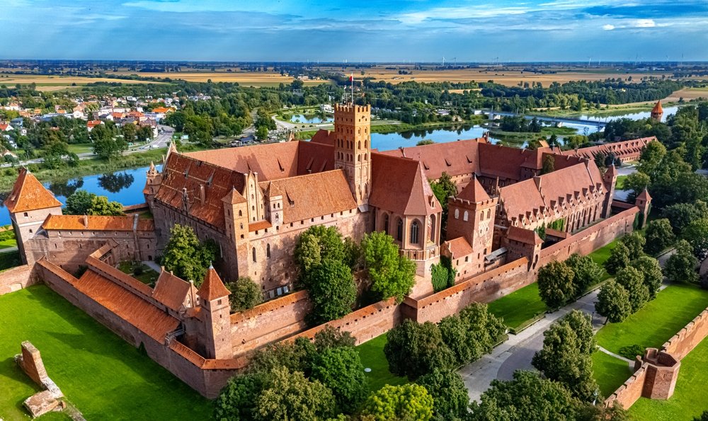 Malbork-borgen ved floden Nogat
