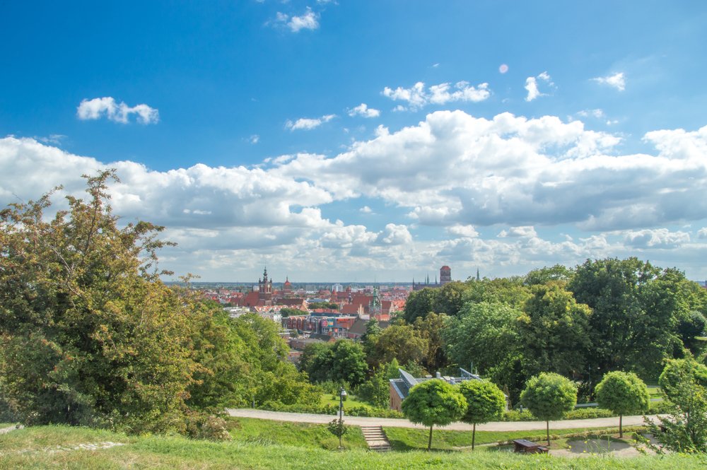 Panorama af Gdansk fra Gradowa-bakken
