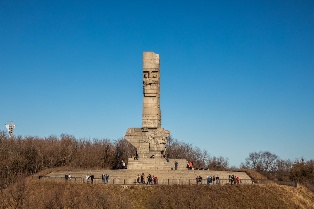 Monumentet på Westerplatte set fra færgen