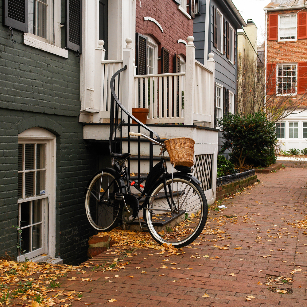 Historiske rækkehuse i Georgetown i Washington D.C.