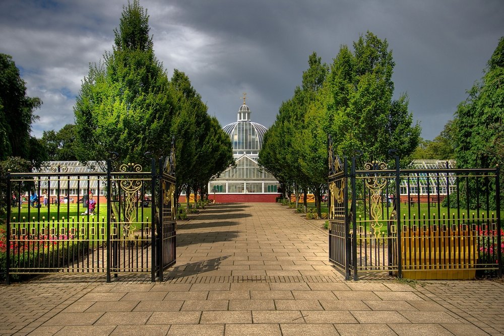 Drivhuset i Queen's Park i Southside i Glasgow
