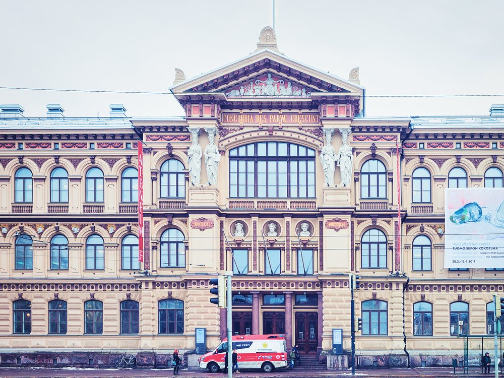 Kunstmuseet Ateneum i centrum af Helsinki