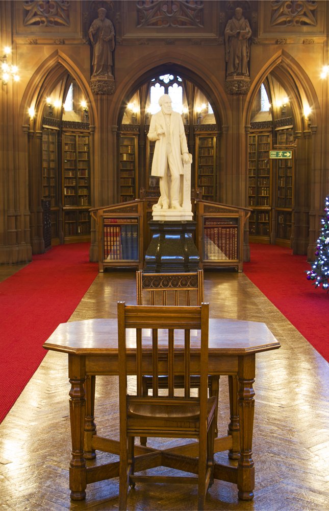 Den nygotiske læsesal i John Rylands Library i Manchester