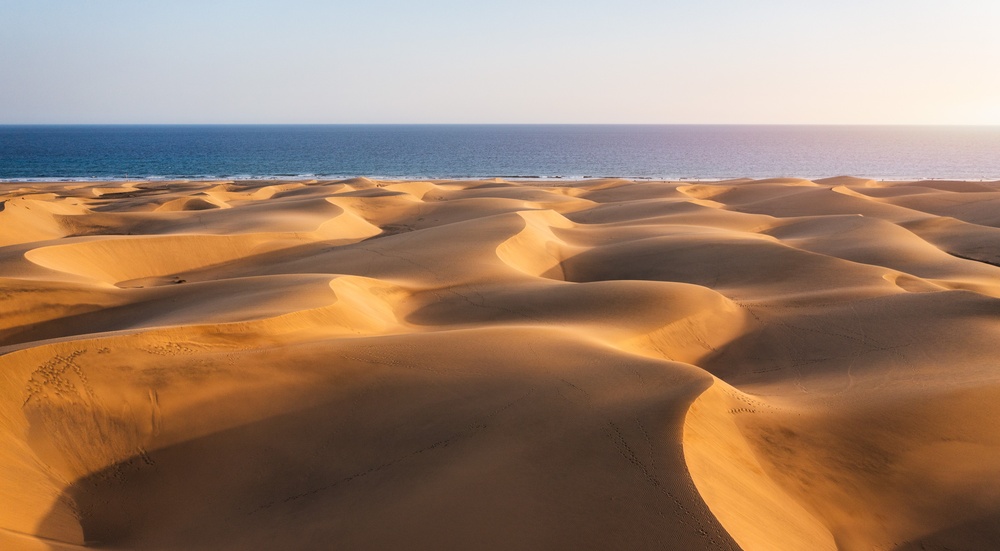 Udsigt over klitreservatet i Maspalomas på Gran Canaria