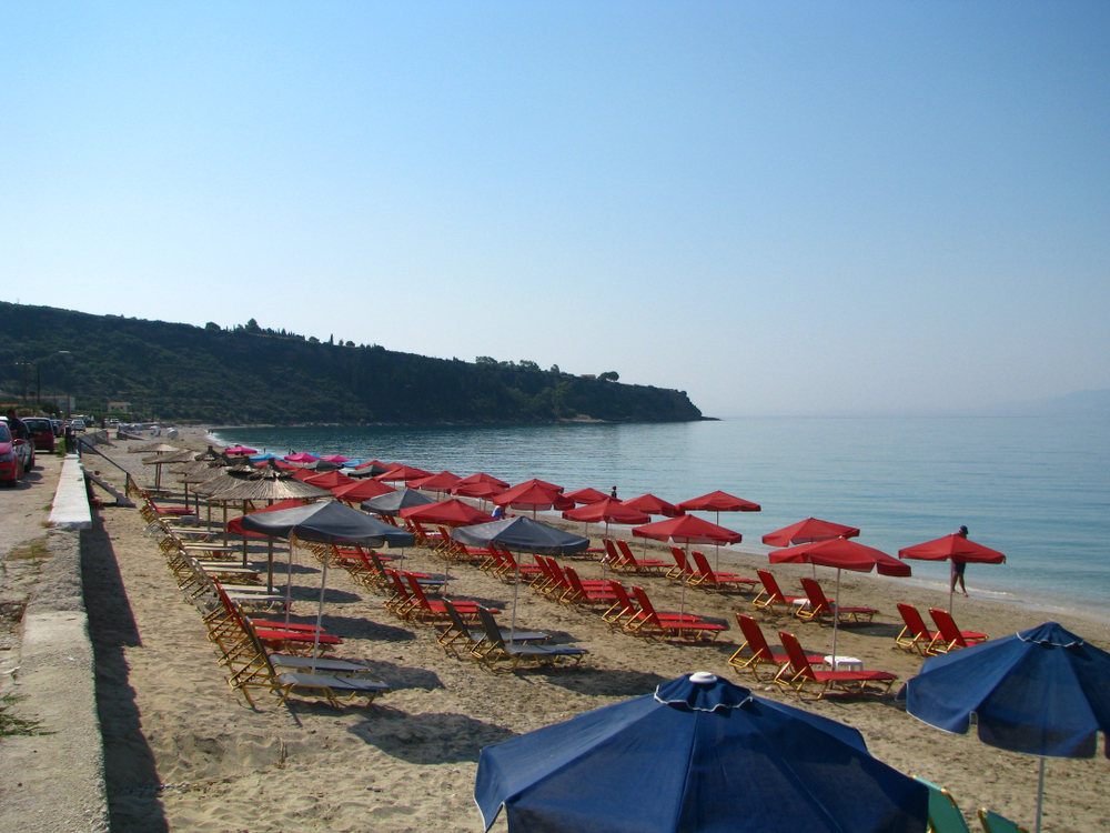 Lourdas-stranden på Kefalonia