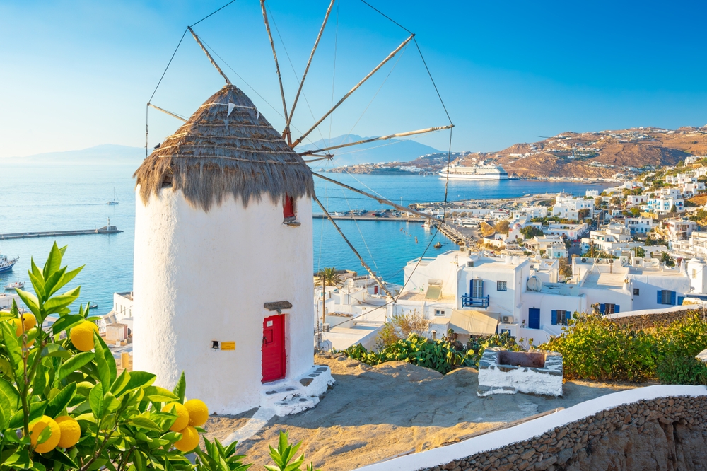 Udsigt over Mykonos by