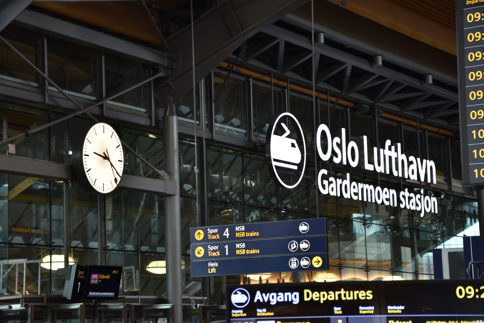 Togstationen i Oslo Lufthavn Gardermoen