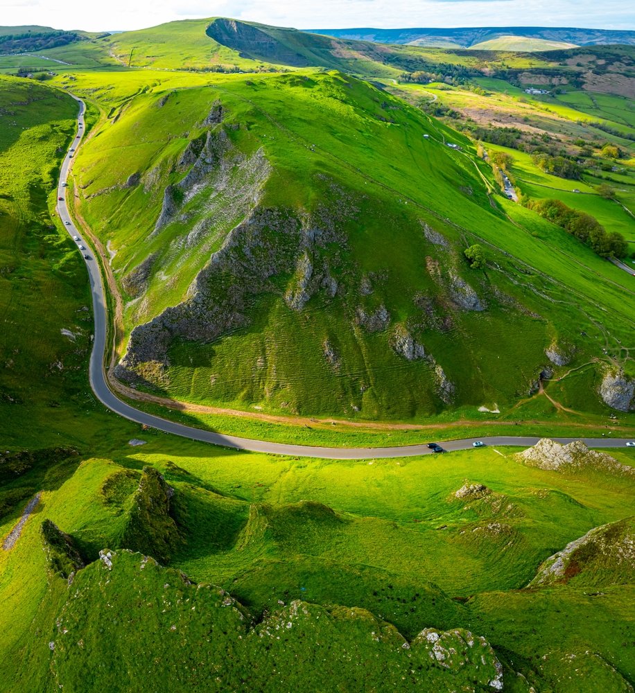 Bakken Mam Tor ved Castleton i Peak District