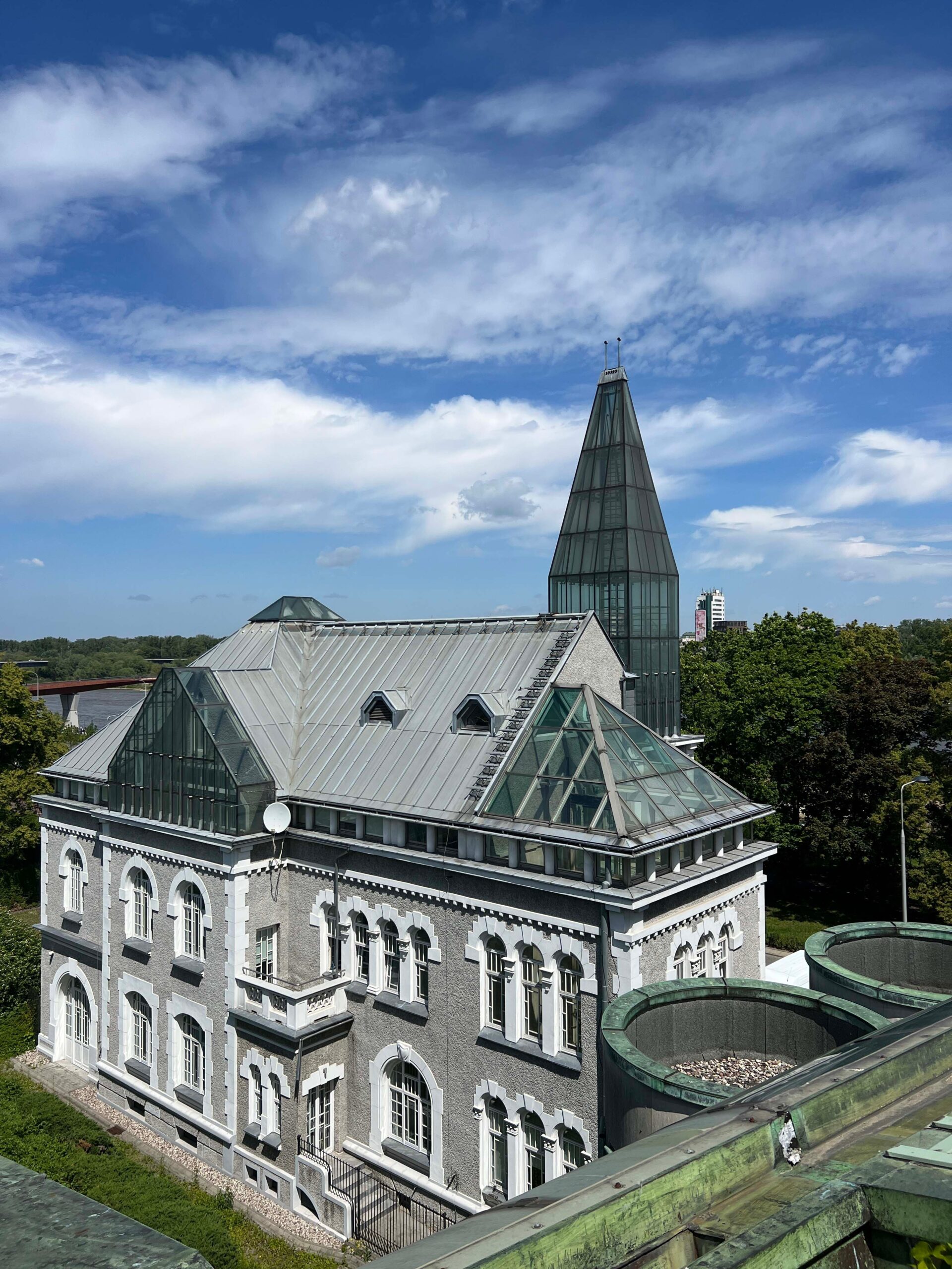 Taghaven på Universitetsbiblioteket i Powiśle i Warszawa
