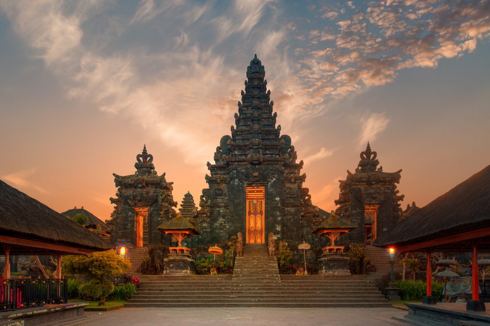 Pura Besakih på skråningen af Mount Agung