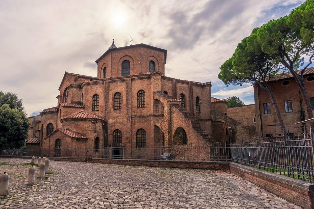 Basilica di San Vitale med de byzantinske mosaikker i Ravenna