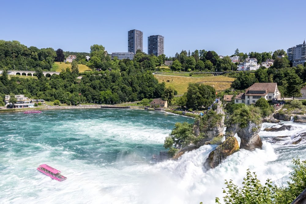 Rheinfall ved Schaffhausen, Europas største vandfald