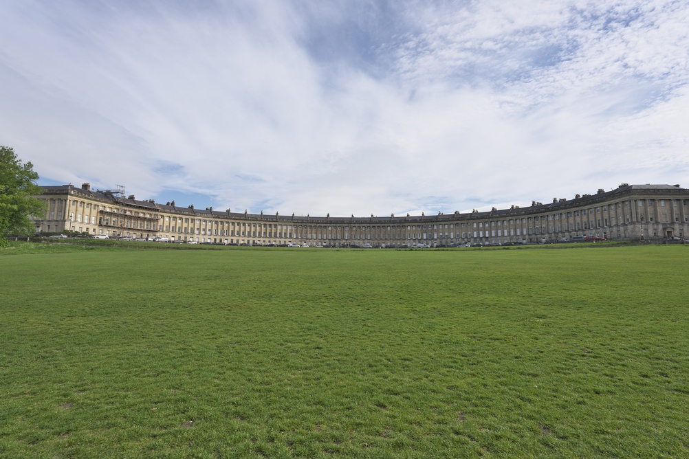 Den buede husrække Royal Crescent i Bath