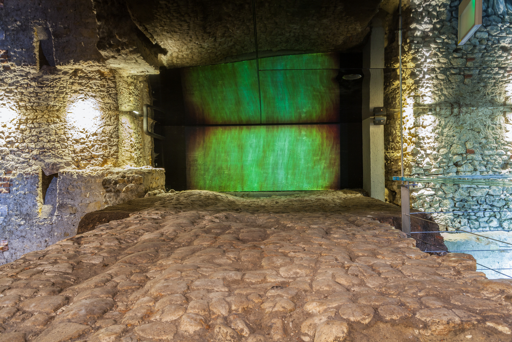 Den underjordiske udstilling Rynek Underground under torvet i Krakow