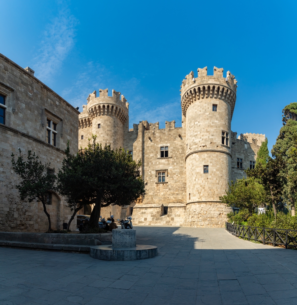 Stormesterpaladset i Old Town i Rhodos by