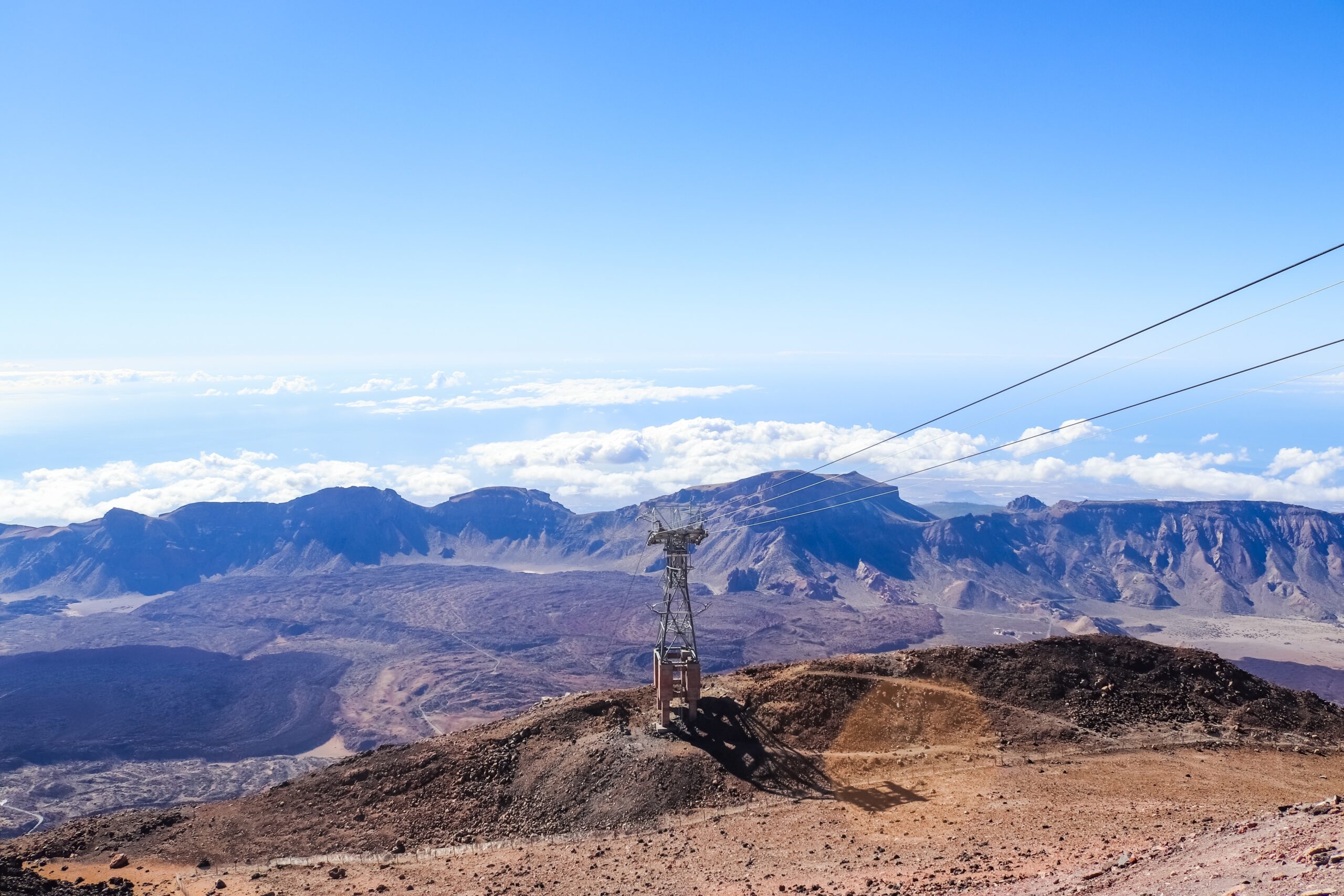 Svævebanens kabine på vej op ad Teide