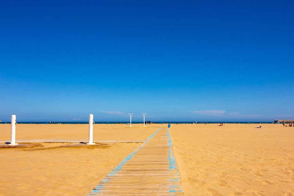 Playa de la Malvarrosa ved Middelhavet