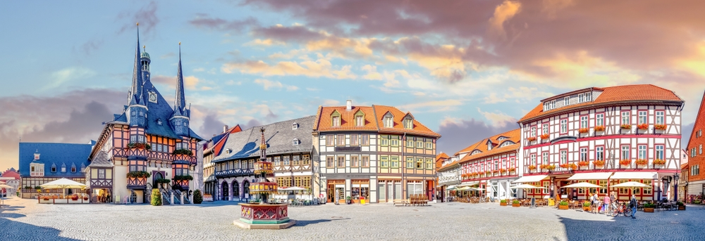 Old Town i Wernigerode i Harzen