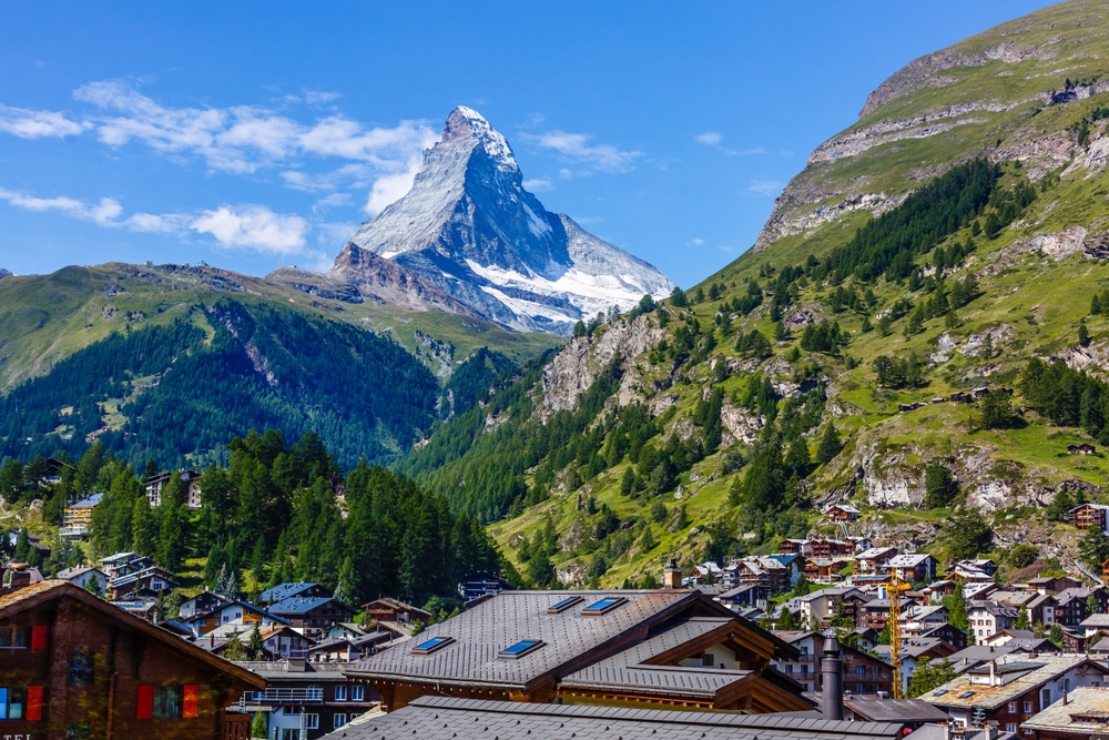 Zermatt med Matterhorn i baggrunden